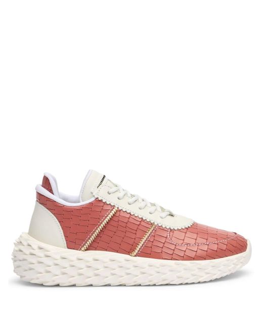 Giuseppe Zanotti Pink Urchin Leather Sneakers