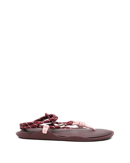 FLOWZE Red Fló Twin Rope-Detail Sandals