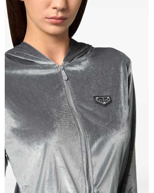 Sudadera Crystal Signature con capucha Philipp Plein de color Blue