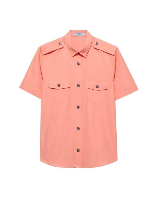Prada Pink Cotton Poplin Shirt