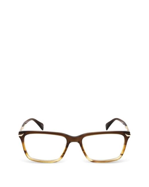 Rag & Bone Brown Rectangle-Frame Glasses for men