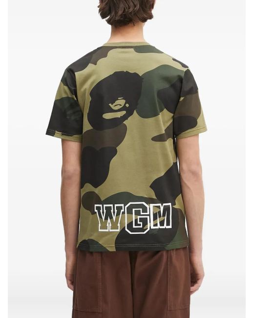 メンズ A Bathing Ape 1st Camo Shark Tシャツ Green