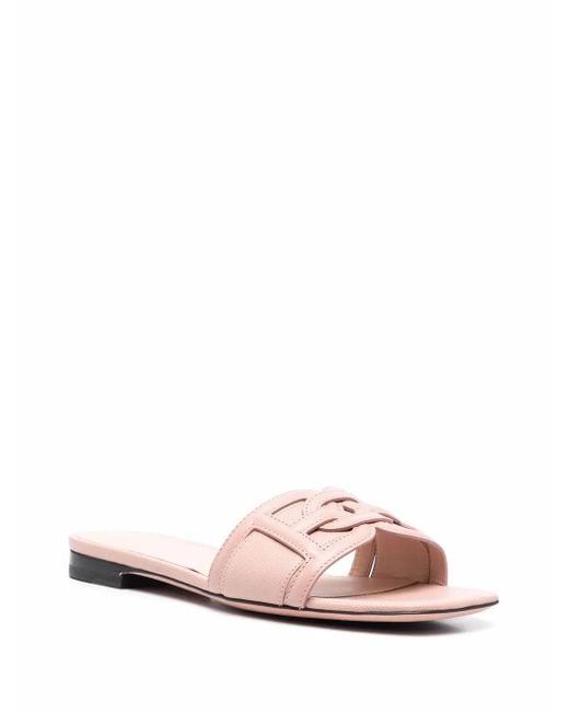 Bally Pink Interlocking Logo Sandals