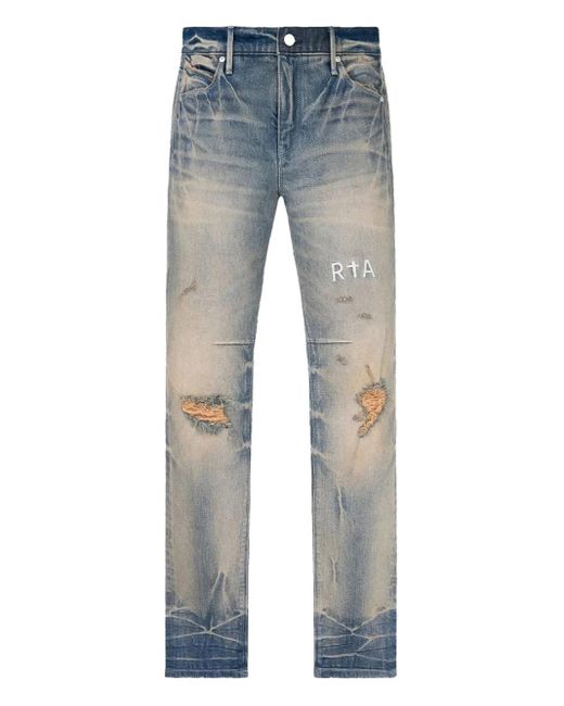 Vaqueros Clayton con efecto envejecido RTA de hombre de color Blue