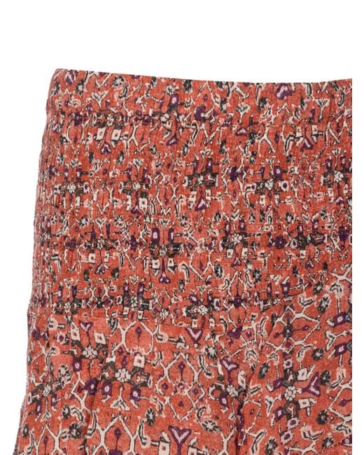 Gonna Midi Con Ruches di Isabel Marant in Red