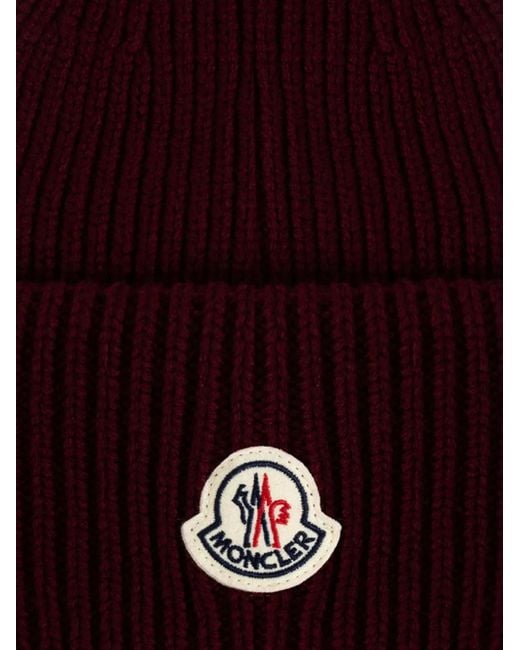 Moncler Red Logo Hat for men