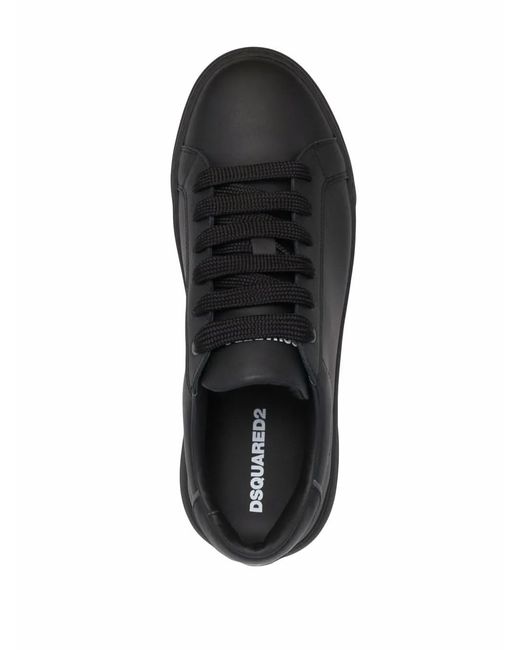 DSquared² Black Leather Bumper Sneaker for men