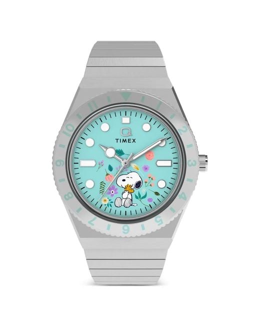 Timex Gray X Peanuts Q 40.5Mm Watch