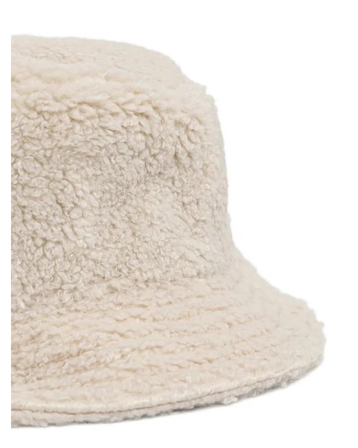 Moschino White Texture Logo-Patch Hat