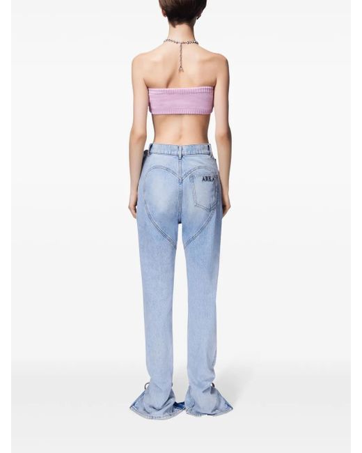 Area Pink Crystal Butterfly Knitted Bandeau