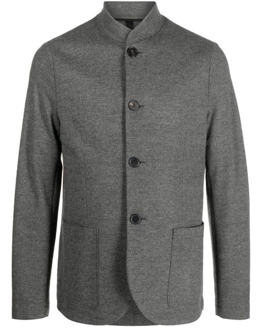 Harris Wharf London Wolle Jacke mit Stehkragen in Grau für Herren | Lyst AT