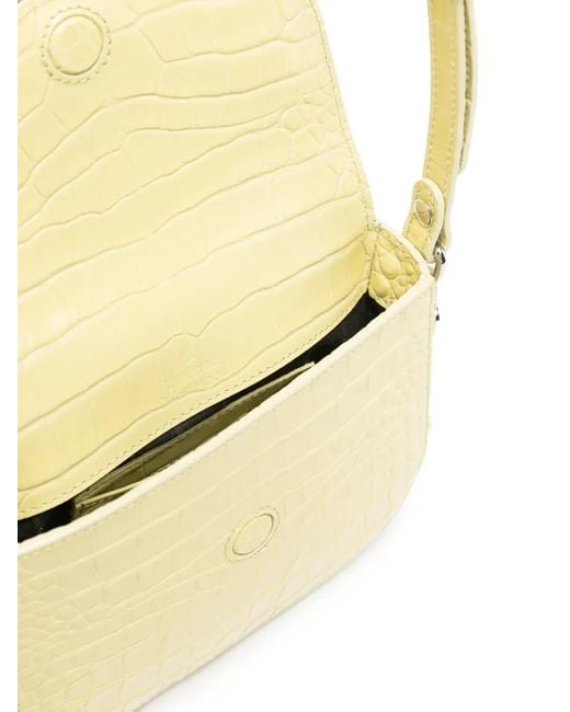 Vivienne Westwood Metallic Hunter Croc-Embossed Mini Crossbody Bag