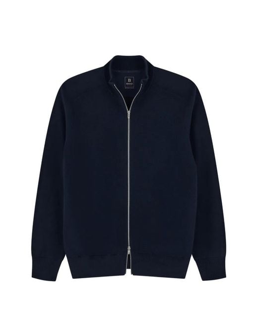 Boggi Blue Full-Zip Jumper for men