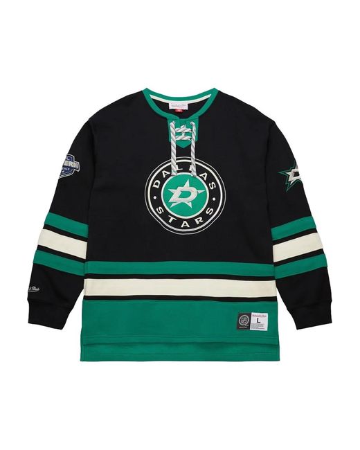 Mitchell & Ness Green Lace-Up Logo Sweatshirt for men