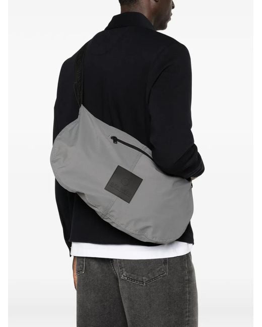 OFF GRID Gray Zipped Messenger Bag