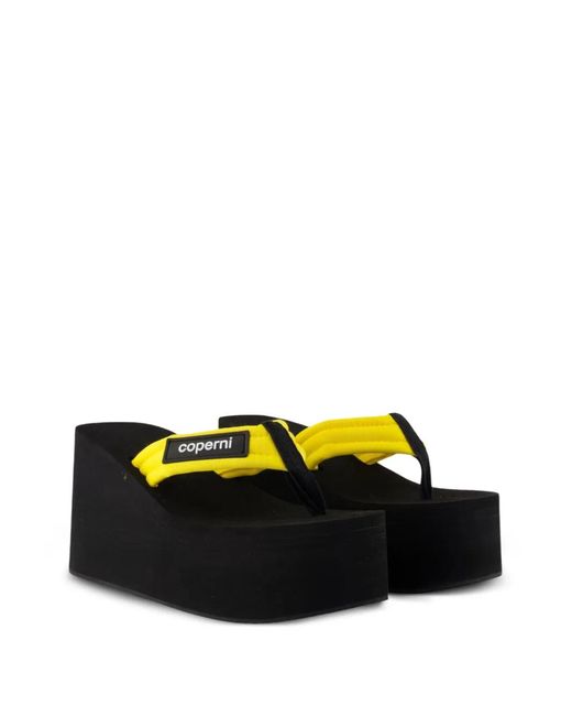 Coperni Blue Platform Wedges Sandals
