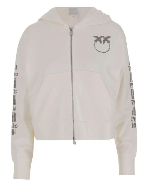 Hoodie À Fermeture Zippée Pinko en coloris Gray