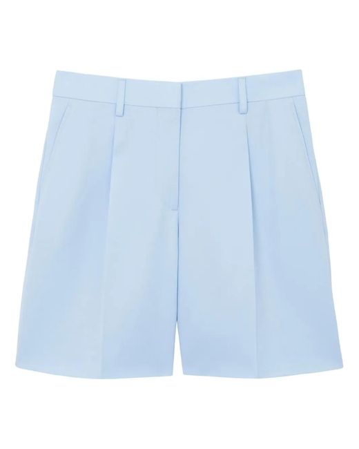 Burberry Blue High-Waisted Tailored Shorts