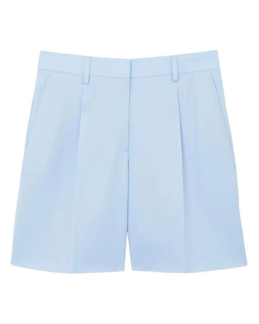 Pantalones cortos de vestir de talle alto Burberry de color Blue