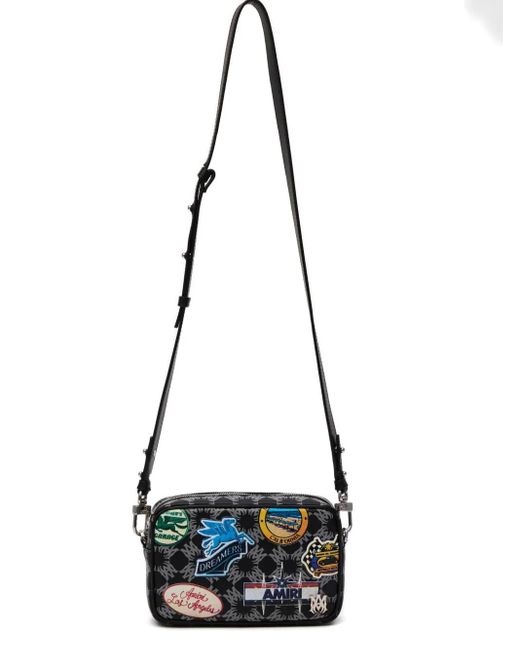 Amiri White Patch-Embellished Messenger Bag for men