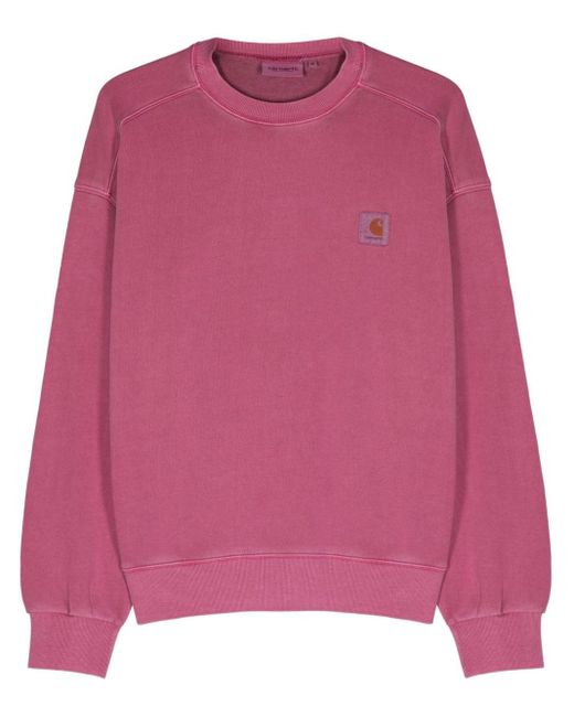Carhartt Pink Nelson Cotton Sweatshirt for men