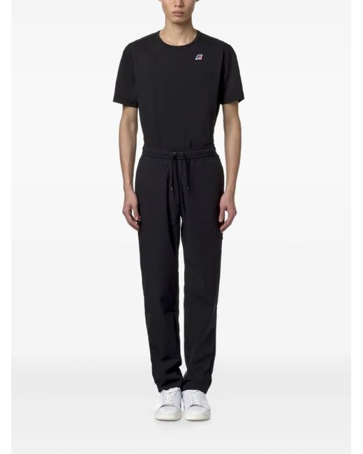 K-Way Black Drawstring Track Pants for men