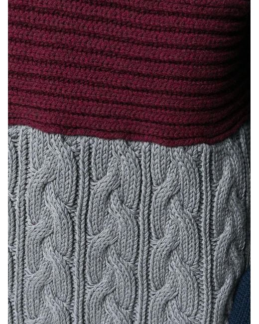 Balenciaga Blue Layered High Neck Sweater for men