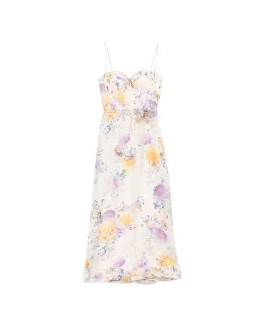 Midi Dresses Zimmermann de color White
