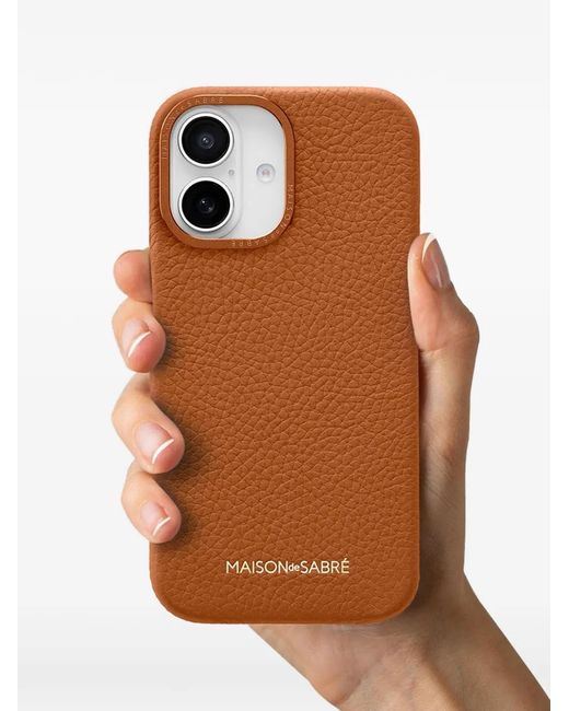 Maison De Sabre Brown Leather Iphone 16 Pro Phone Case