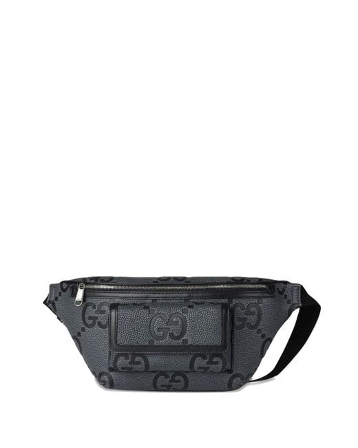 Gucci Gray Logo Pattern Pocket Belt Bag for men