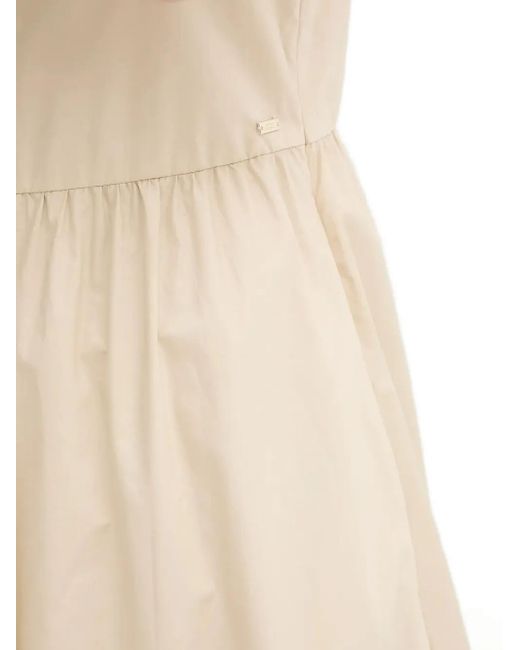 ARMANI EXCHANGE Natural Halter-Neck Tiered Midi Dress