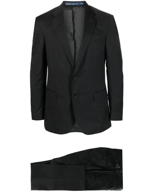 Polo Ralph Lauren Black Twill Wool Single-Breasted Suit for men
