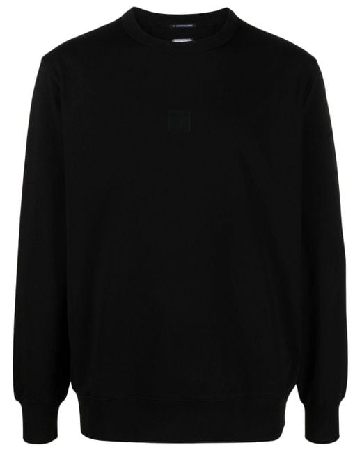 C P Company Black Logo Cotton Sweatshirt for men
