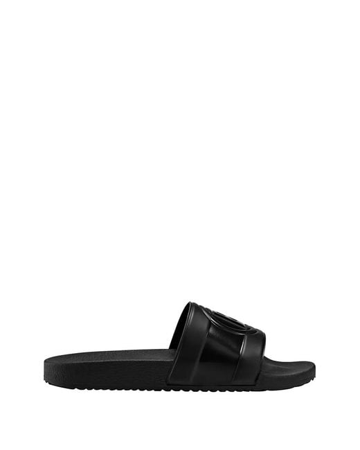 Bogner Black Belize Logo-Embossed Slides for men