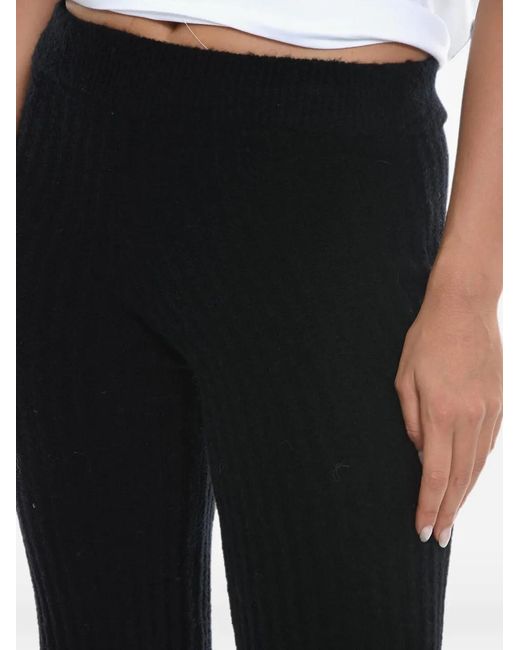 Herskind Black Ribbed Flared Trousers