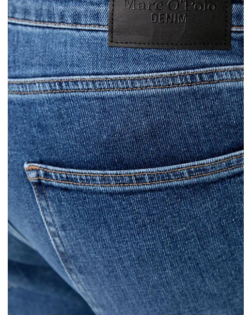 Marc O' Polo Blue Logo-Patch Slim-Fit Jeans for men