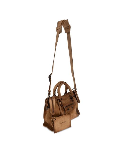 Balenciaga Natural Small Le City Leather Tote Bag
