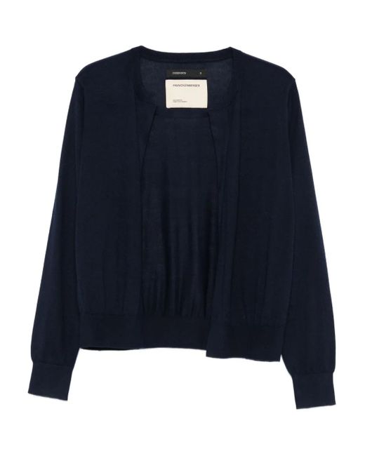 Frenckenberger Blue Mini Open-Front Cardigan