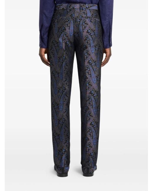 Etro Hose mit Paisleymuster in Blue für Herren
