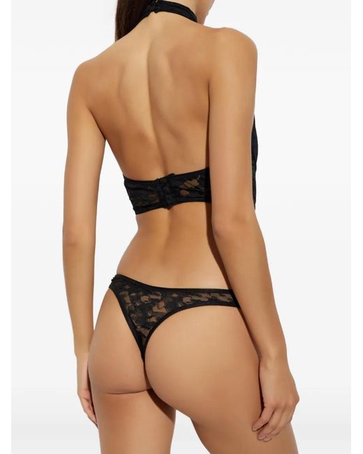 DIESEL Black Micro-Punchy-Utlt Logo-Plaque Thong