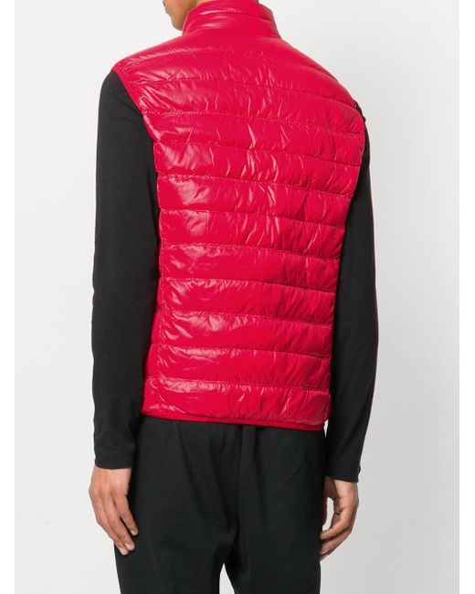 ea7 gilet red