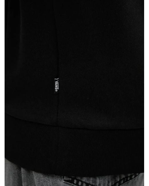 Vans Black Logo-Print Drawstring Hoodie for men