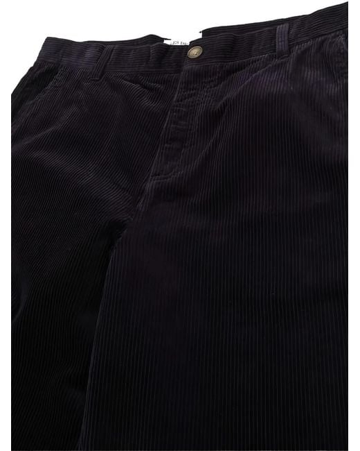 Les Deux Blue Corduroy Patch-Pocket Trousers for men