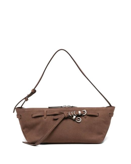 MARGE SHERWOOD Brown Cabas Grandma Used En Cuir