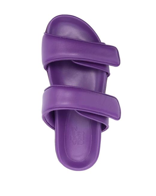 Gia Borghini Purple X Pernille Teisbaek Double-Strap Slides
