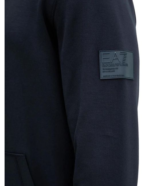 EA7 Sweatshirt Mit Logo-Patch in Blue für Herren