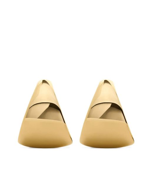 Pendientes de aro tapered grandes Monica Vinader de color Natural