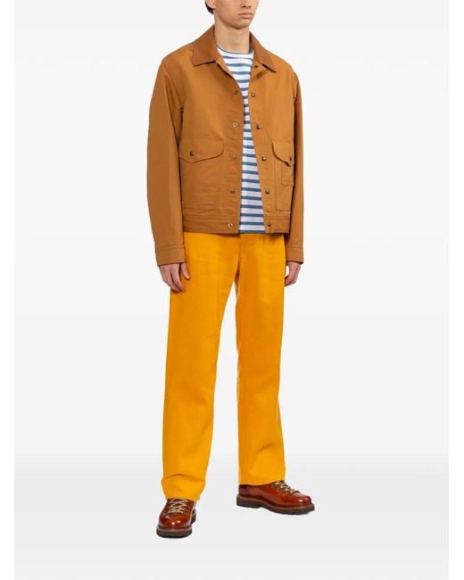 Junya Watanabe Orange X Filson Check-Pattern Flap-Pocket Jacket for men