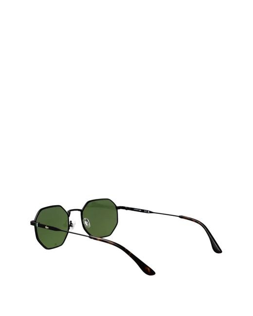 Lacoste Green Geometric-Frame Sunglasses for men