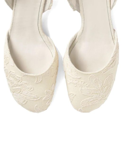 Castaner Natural Aran Floral-Jacquard Pumps